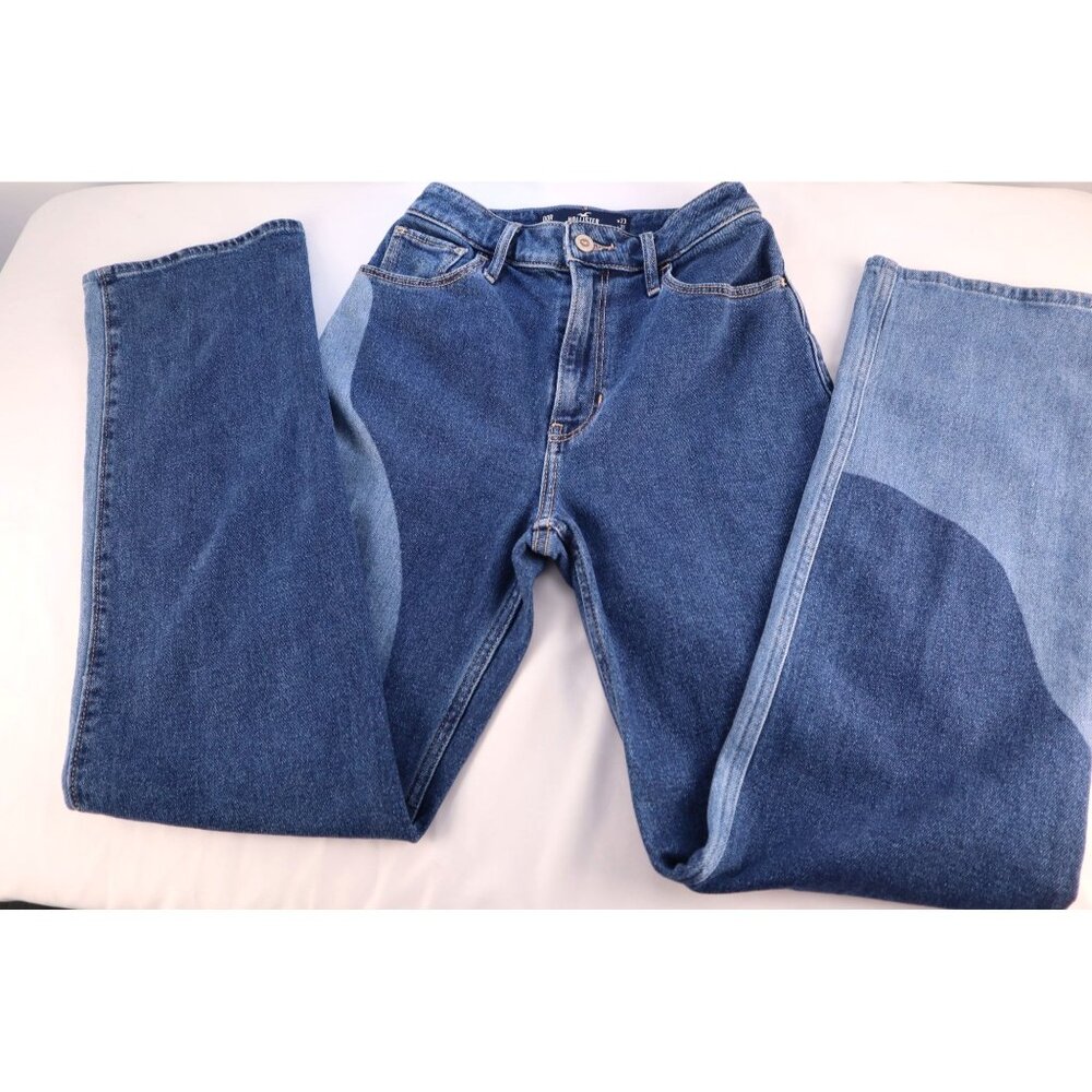 Hollister Ultra High-Rise Dad Jean W23 L31 Vintage Stretch Patchwork Denim - Picture 9 of 9
